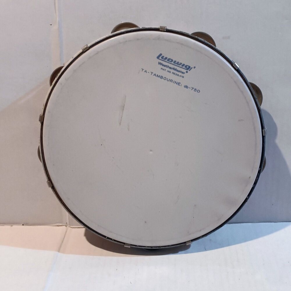 Vtg Ludwig Weather Master Single Row TA-Tambourine db-750-10 inch-Tunable-Maple